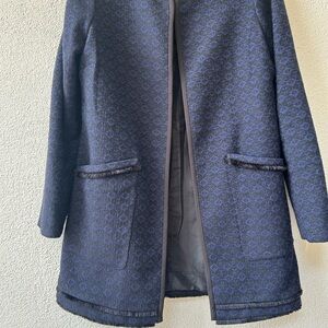 Elegant Navy Blue Women's Coat